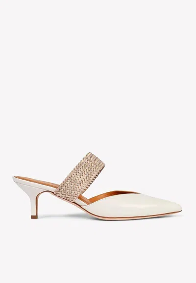 Malone Souliers Pointed Low-heeled Muller Shoes In White