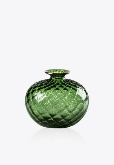 Venini Monofiori Glass Vase In Green