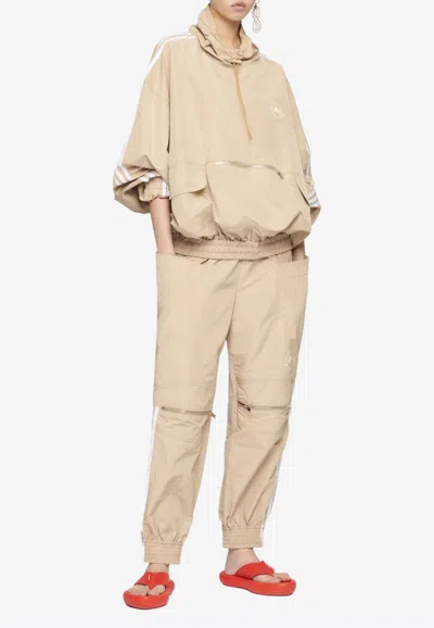 Stella Mccartney X Adidas Three Stripes Track Pants In Beige