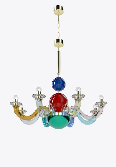 Venini Gio Ponti 8-lights Chandelier In Multicolor