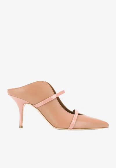Malone Souliers Nappa Leather Strappy Mules With Pointed Toe In Pink