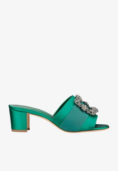Manolo Blahnik Heeled Sandals  Woman Color Emerald In Green