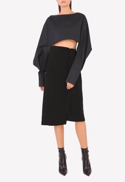 Chalayan Wrap Tie Skirt In Black