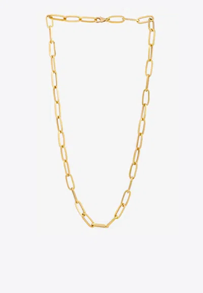 Gemmed Link Chain Necklace In 18-karat Yellow Gold In Gold