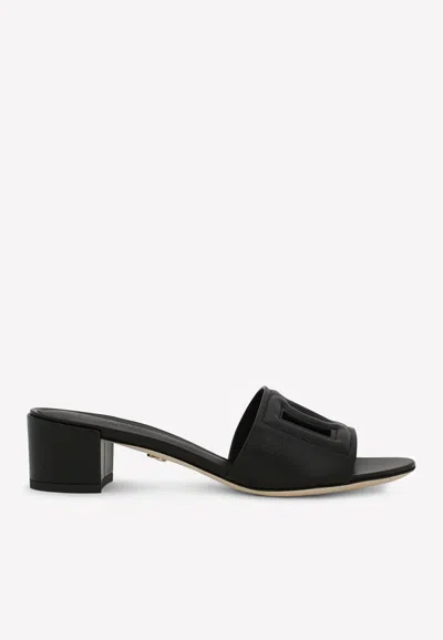 Dolce & Gabbana 'dg Logo Slides For Stylish In Black