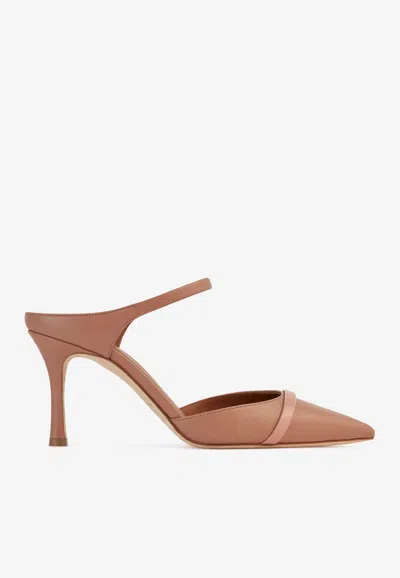 Malone Souliers Uma 80 Blush Leather Pumps In Nude
