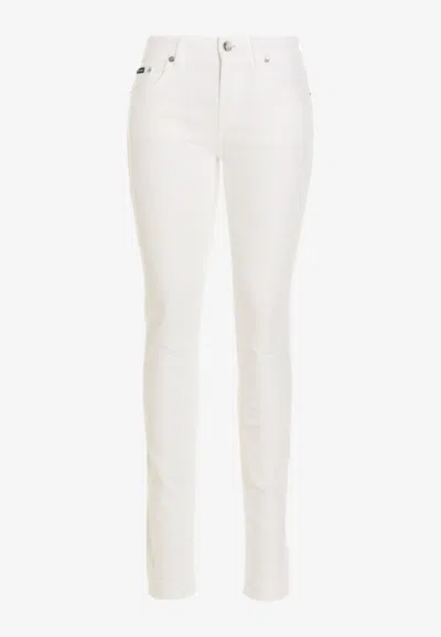 Dolce & Gabbana Stretch Denim Audrey Jeans In Italian Html In White