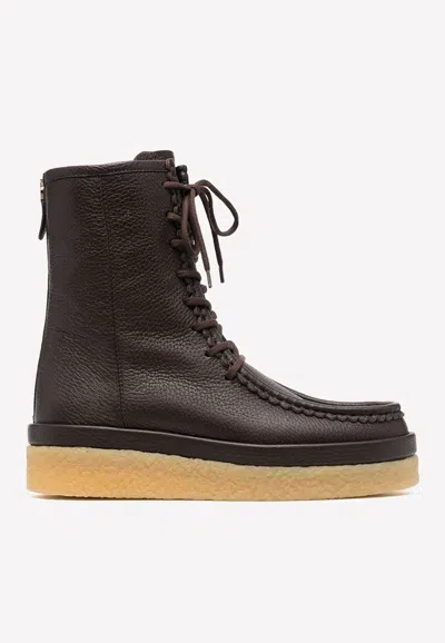 Chloé Woman Ankle Boots Dark Brown Size 6 Leather In Brown