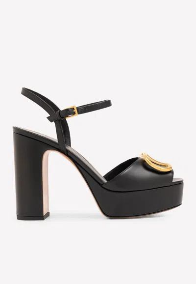 VALENTINO GARAVANI VLOGO 120 LEATHER PLATFORM SANDALS 1W2S0FG2DSH 0NO
