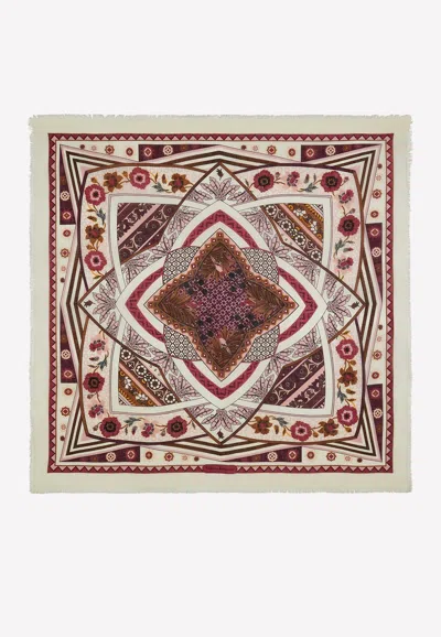 Ferragamo Nirvana-print Silk Shawl In Multicolor