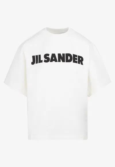 Jil Sander Oversized Crew Neck Cotton T-shirt In White