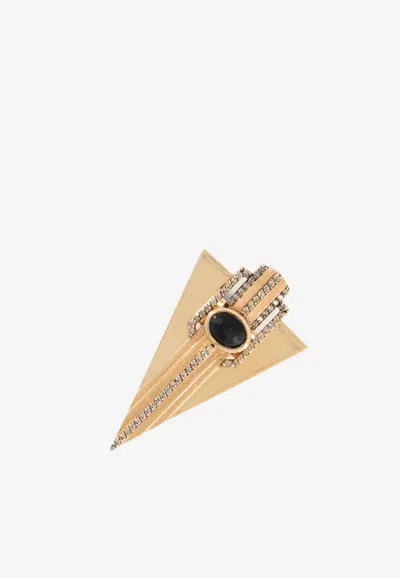 Djihan Petra Triangle Diamond Ring In 18-karat Rose Gold In Rose Gold