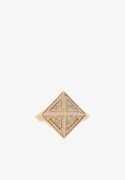 Djihan The Pyra Diamond Ring In 18-karat Rose Gold In Rose Gold