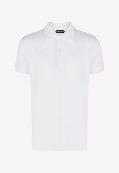 Shop Tom Ford Short-sleeved Polo T-shirt In White