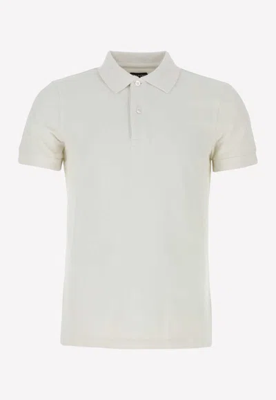 Tom Ford Short-sleeved Polo Shirt In Gray