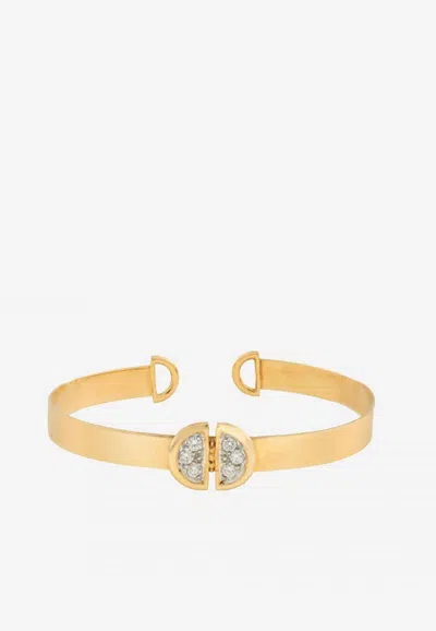 Djihan Ladybug Diamond Paved Bracelet In 18-karat Yellow Gold In Gold