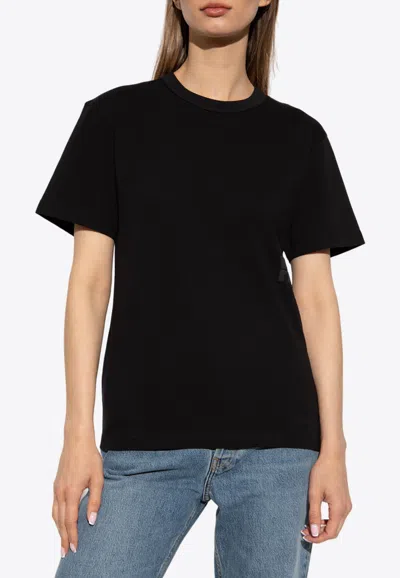Alexander Wang Essential Short Sleeve Cotton T-shirt In Black