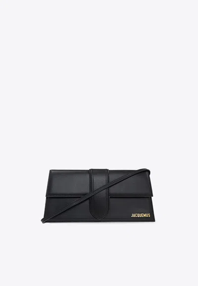 Jacquemus 'le Bambino Long' Black Handbag With Removable Shoulder Strap In Black