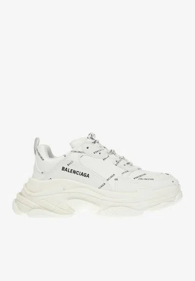 Balenciaga Triple S Sneakers In White