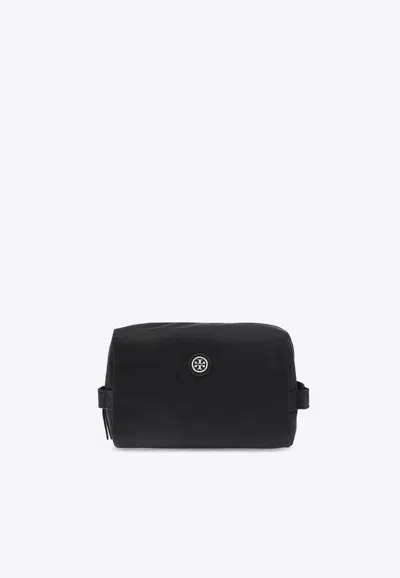 Tory Burch Large Nylon Vanity Pouch In Black