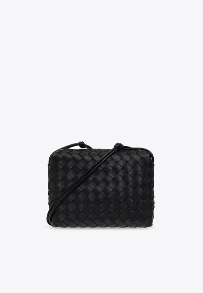 Bottega Veneta Small Loop Crossbody Bag In Black
