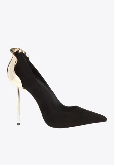 Le Silla Petalo 100 Embellished Pumps In Black