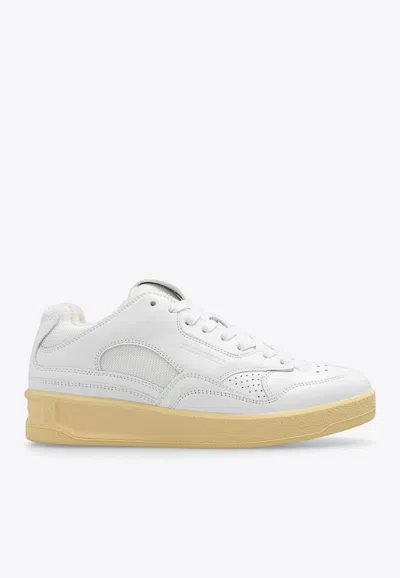 Jil Sander Leather Low-top Sneakers In White