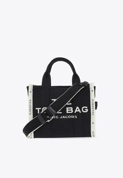 Marc Jacobs The Small Logo Jacquard Tote Bag In Black