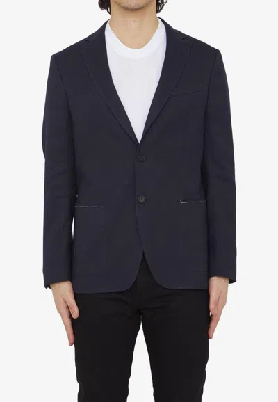 Tonello Linen And Viscose Jacket In Blue