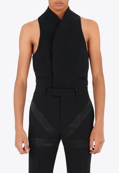 Ferragamo Tailored Waistcoat In Black