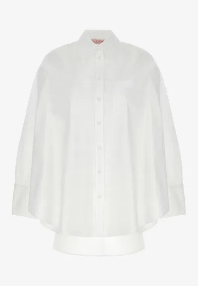 Valentino Sartorial Poplin Shirt In White