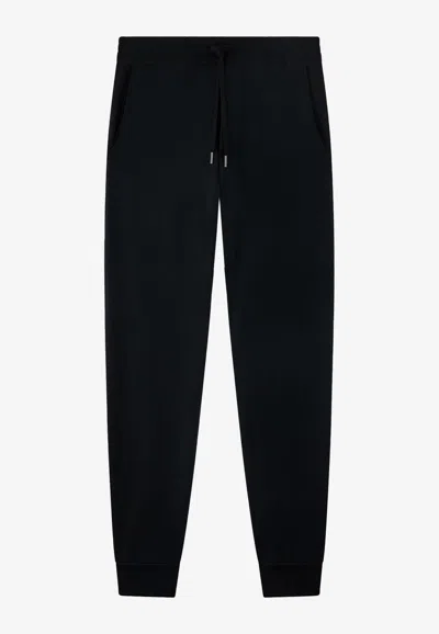 Tom Ford Track Pants In Merino Wool In Black
