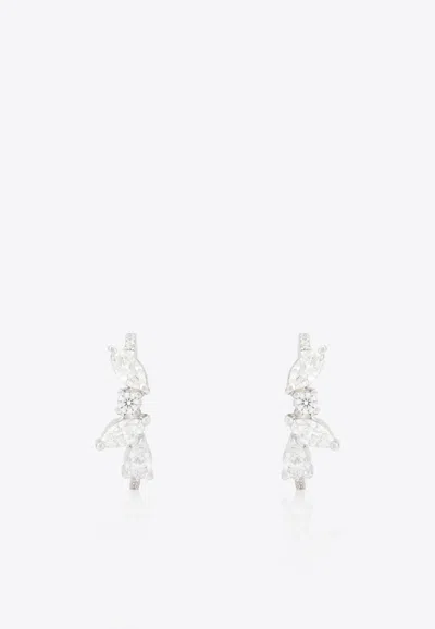 Vivid Jewelers Special Order- Abstract Sliders In White-gold And Diamonds In White Gold