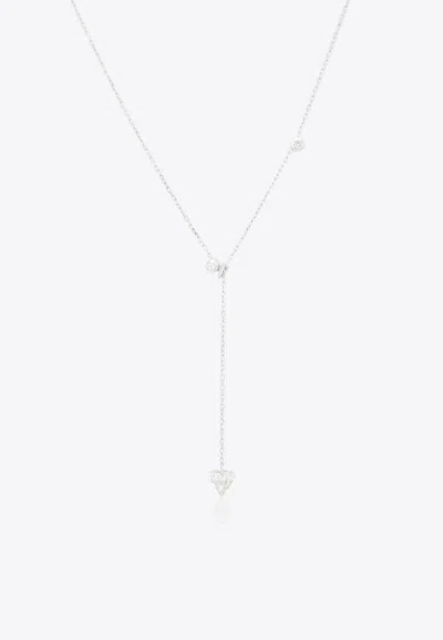 Vivid Jewelers Special Order - Heart Chain Necklace In White-gold And Diamonds In White Gold