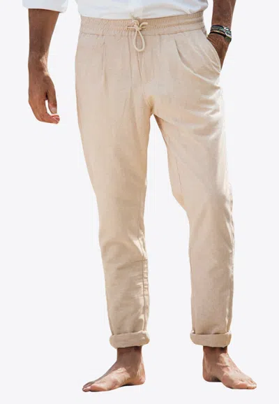 Les Canebiers Sauvier Drawstring Pants In Beige