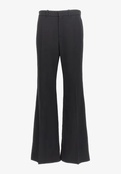 Chloé Flared Wool Pants In Black