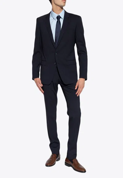Dolce & Gabbana Single-breasted Wool Tailored Suit In Navy