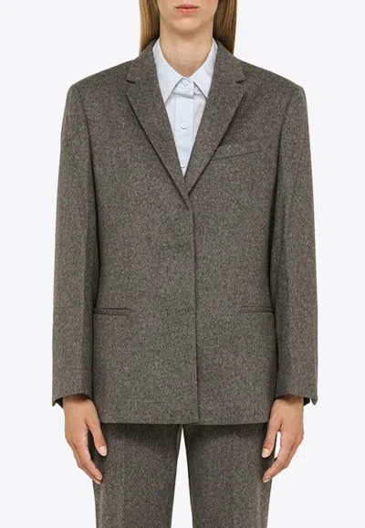 Calvin Klein Wool Tailored Blazer In Gray