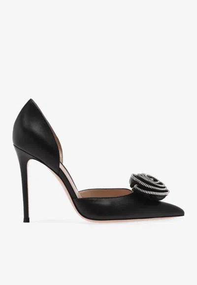Gianvito Rossi Karina 105 Nappa Leather Pumps In Black