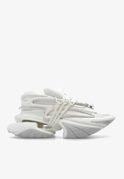 Balmain 'unicorn' White Sneakers With With Embossed Logo On The Side In White