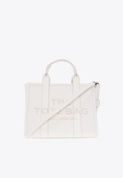 Marc Jacobs The Medium Logo Tote Bag In White