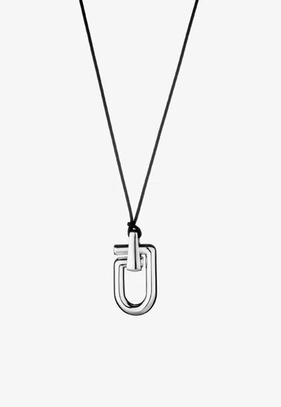 Eéra 925 Silver Mega Reine Necklace With Charm In Silver