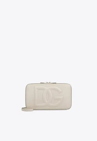 Dolce & Gabbana Small Dg Logo Crossbody Bag In Ivory