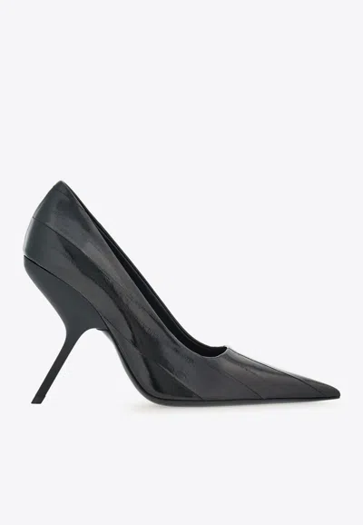 Ferragamo Eva 105 Leather Pumps In Black