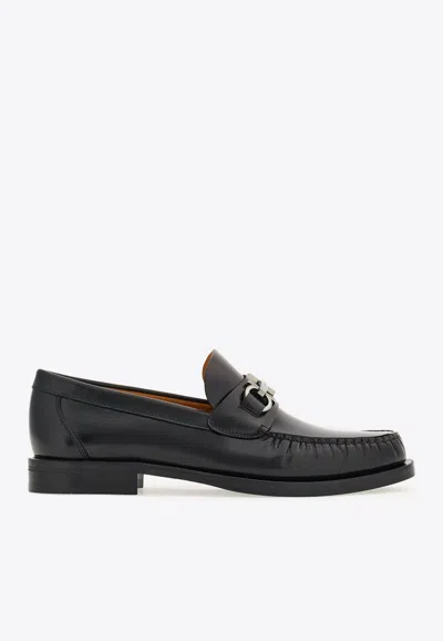 Ferragamo Men Mocassini British Gancini In Black