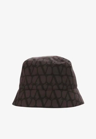 Valentino Toile Iconographe Bucket Hat In Ebony