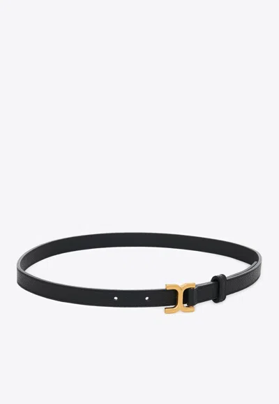 Chloé Marcie Slim Belt In Black