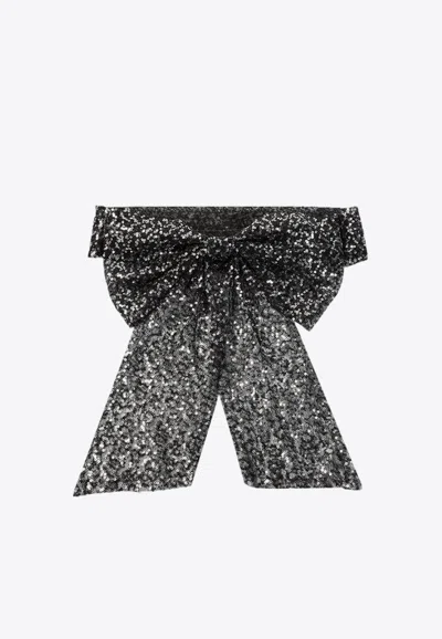 Maison Michel Wicole Headband Sequin Embellishments In Black