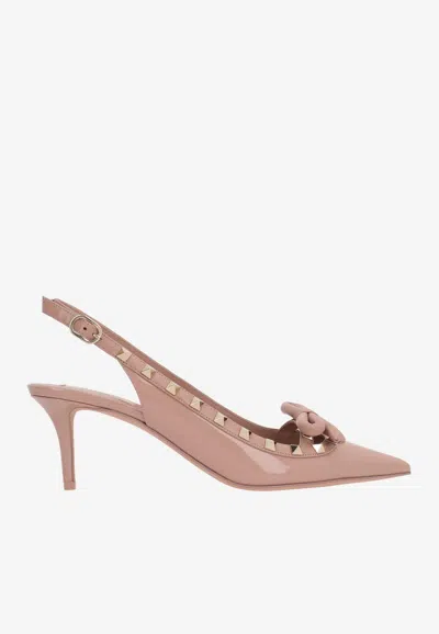 Valentino Rockstud Slingback Pumps In Blush
