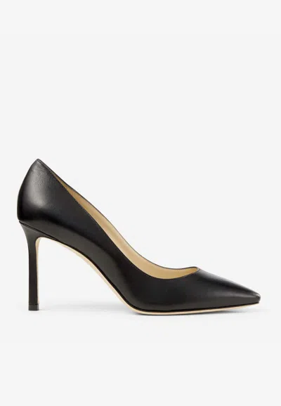 Jimmy Choo Romy 100mm Leather High-heel Pumps In Black